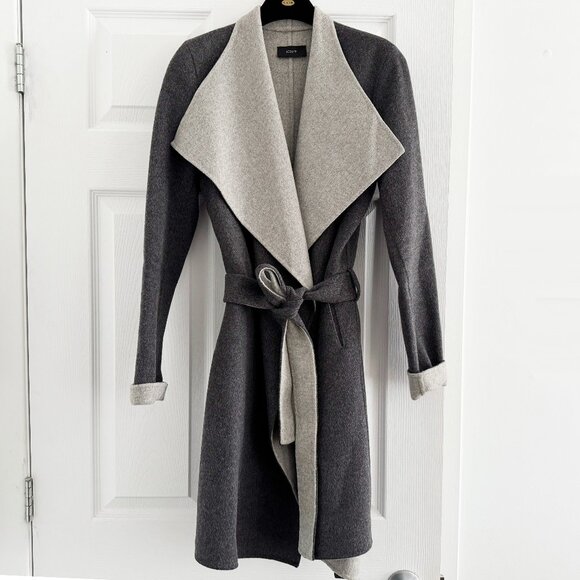 Joseph Grey Doubleface "Lisa Long" Coat, size 34. Fits like a size 2 - Picture 4 of 14